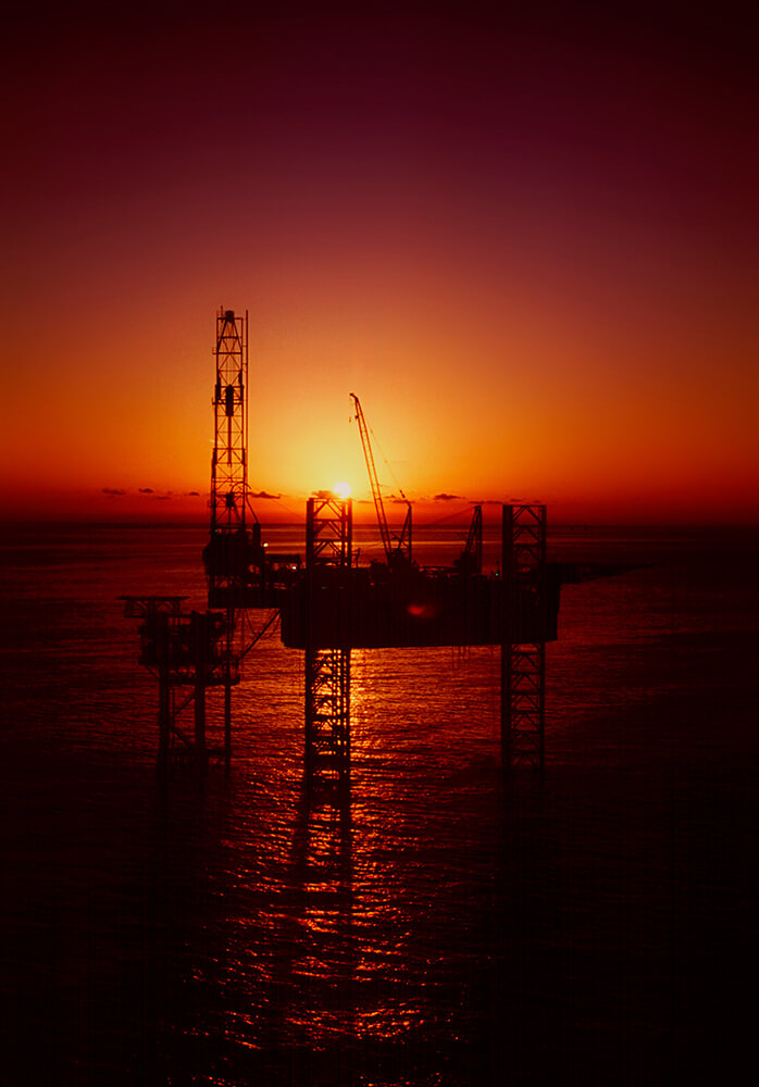 Offshore Sunset Helicopter Work