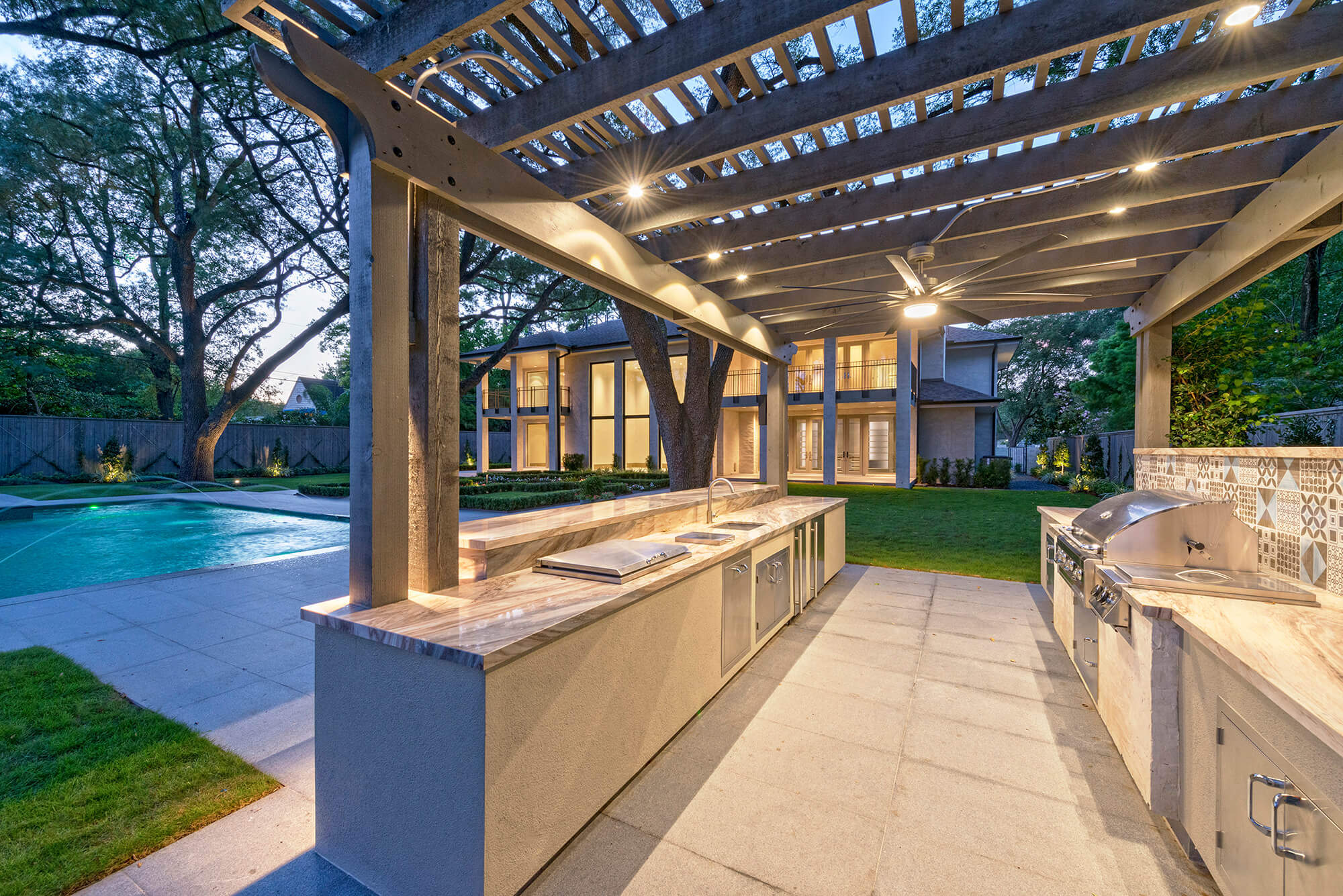 Residential Back Yard Kitchen